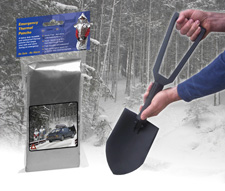 Winter Essentials - Emergency Thermal Poncho, Ice Grips and Foldable Snow Shovel